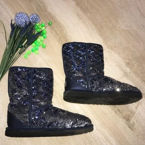 Navy Sequin Uggs